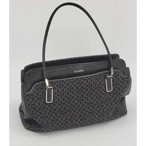 Coach Madison Kimberly Carryall Needlepoint Fabric 25213 Op Art Jacquard VGC